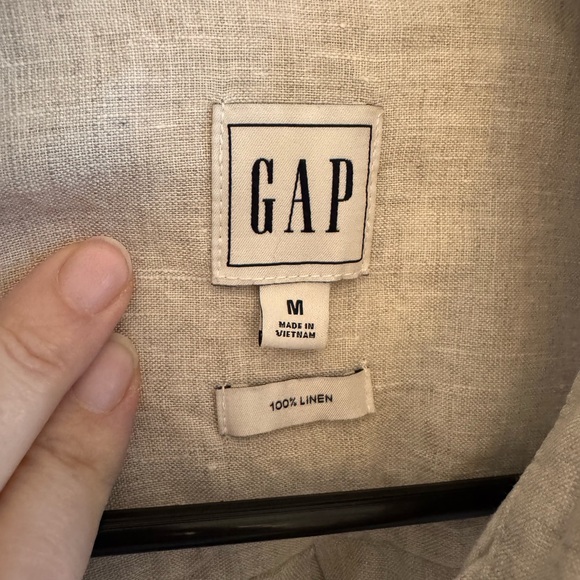 Gap 100% linen boyfriend shirt M - Picture 2 of 5